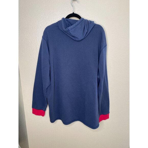 Levis Mens Pullover Hoodie Colorblock Red White Blue 3XL Logo Sweatshirt Casual - Picture 3 of 6